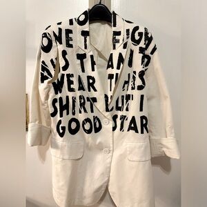 Maison Margiela MM6 white graffiti blazer size FR 38  US 6